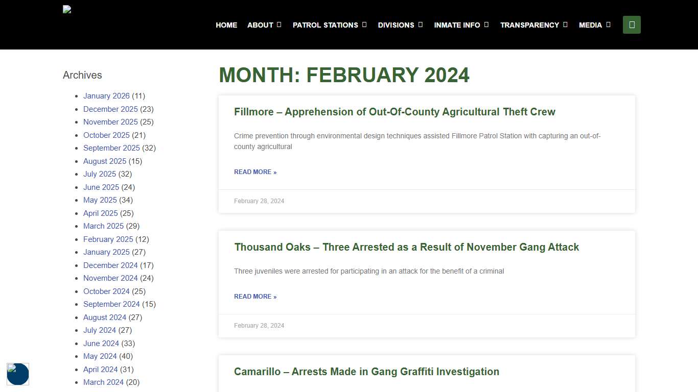 February 2024 – Ventura Sheriff Official Website